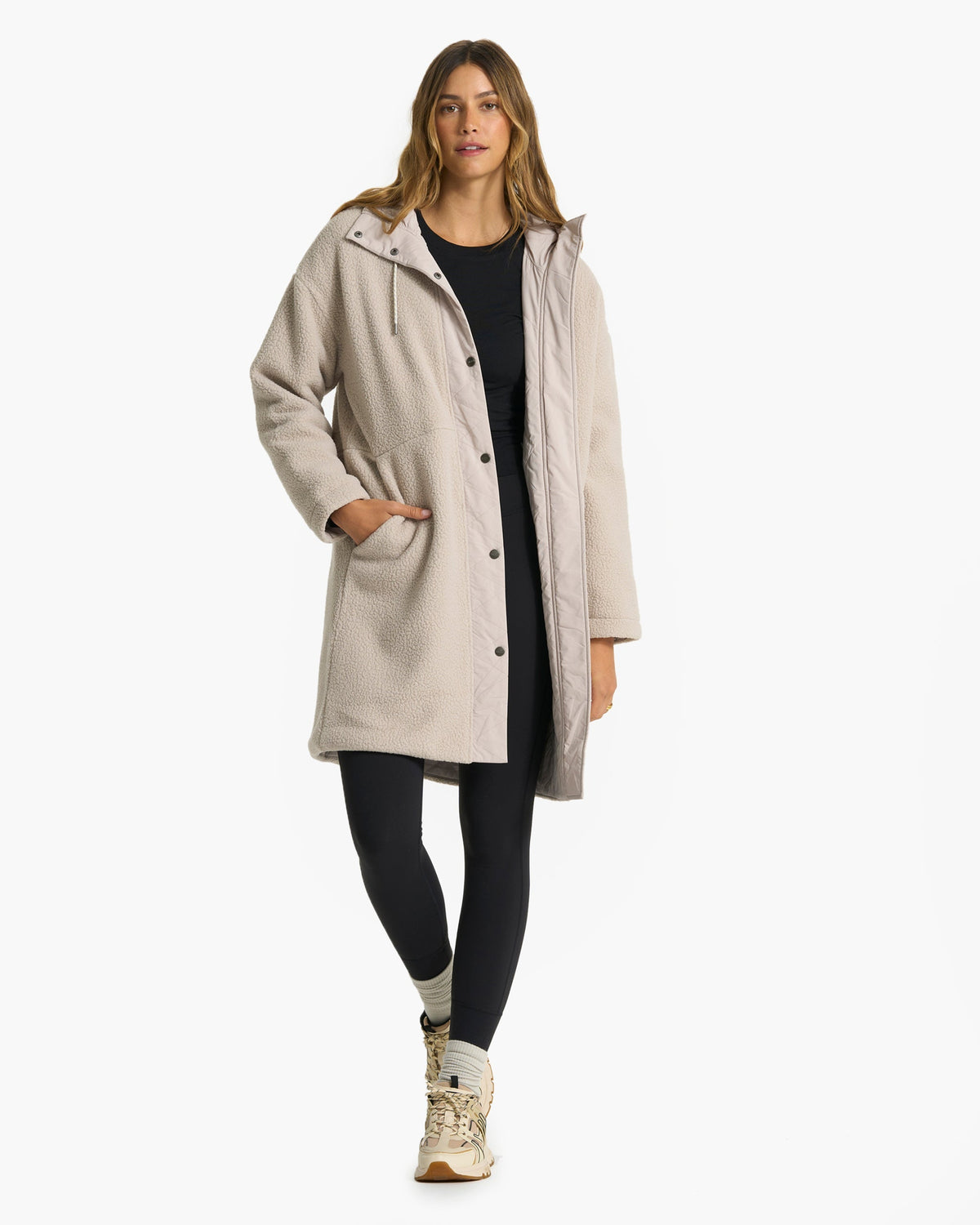 Sherpa Hooded Trench | Dark Salt