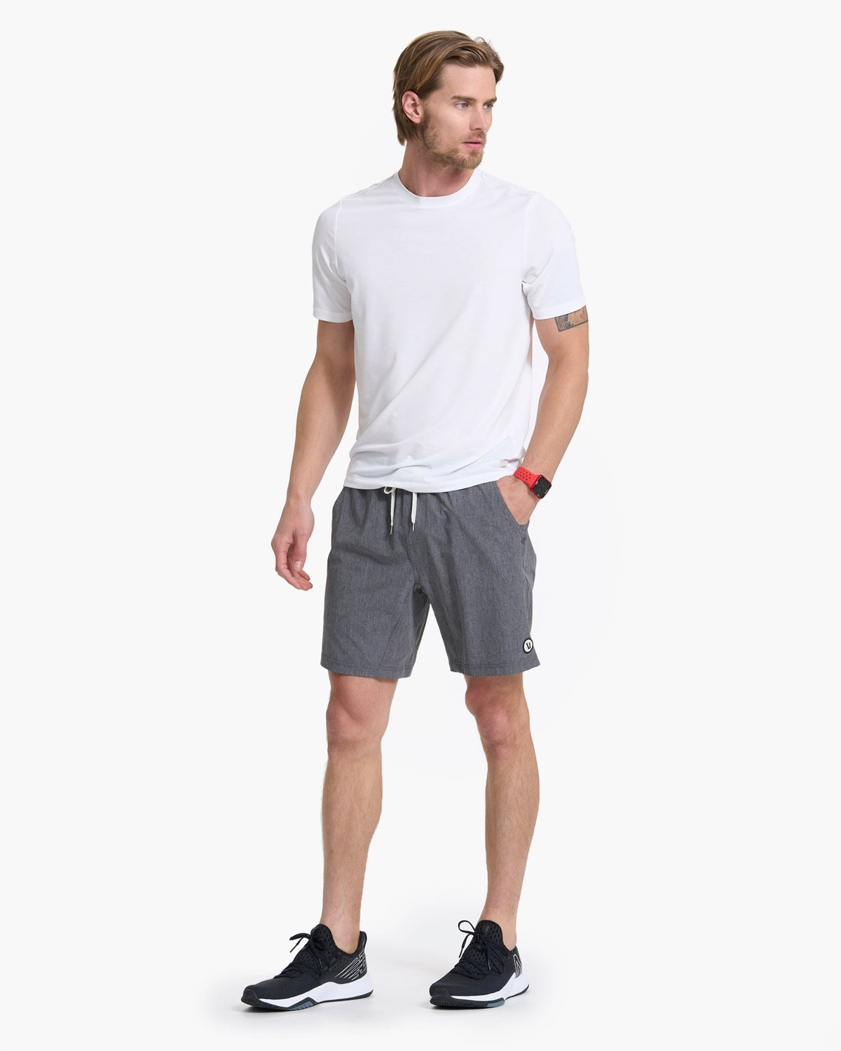 Kore Short Lined 7 | Vintage Charcoal Linen Texture