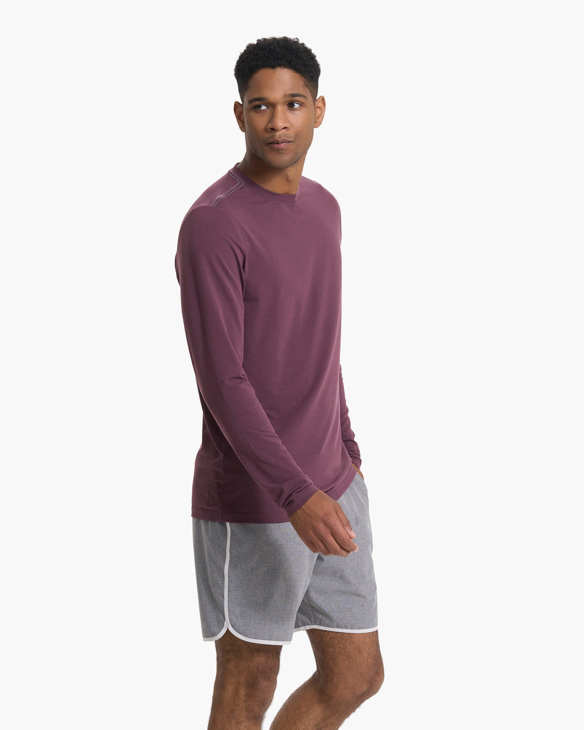 Long Sleeve Current Tech Tee | Chestnut