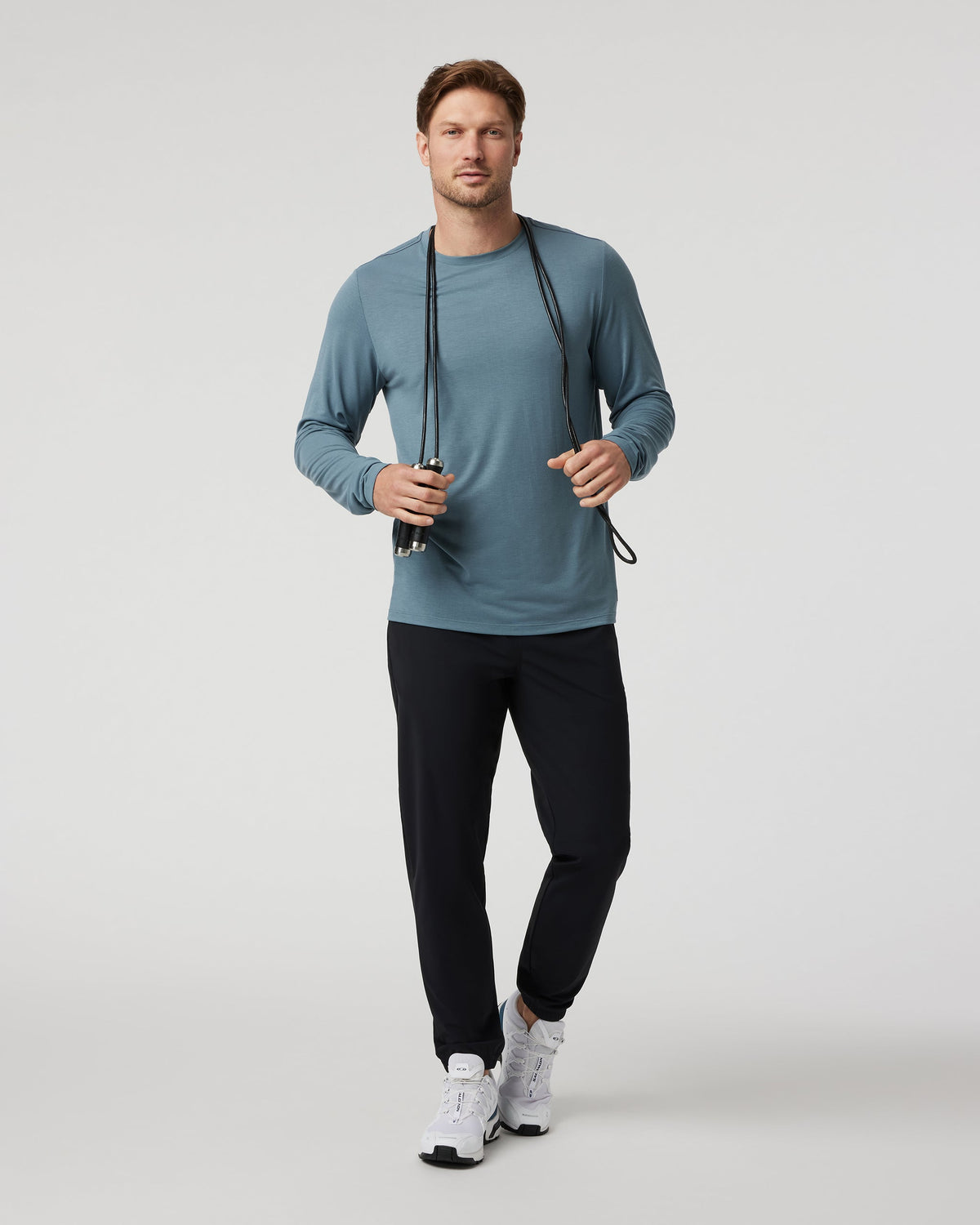 Long Sleeve Current Tech Tee | Smoke Blue