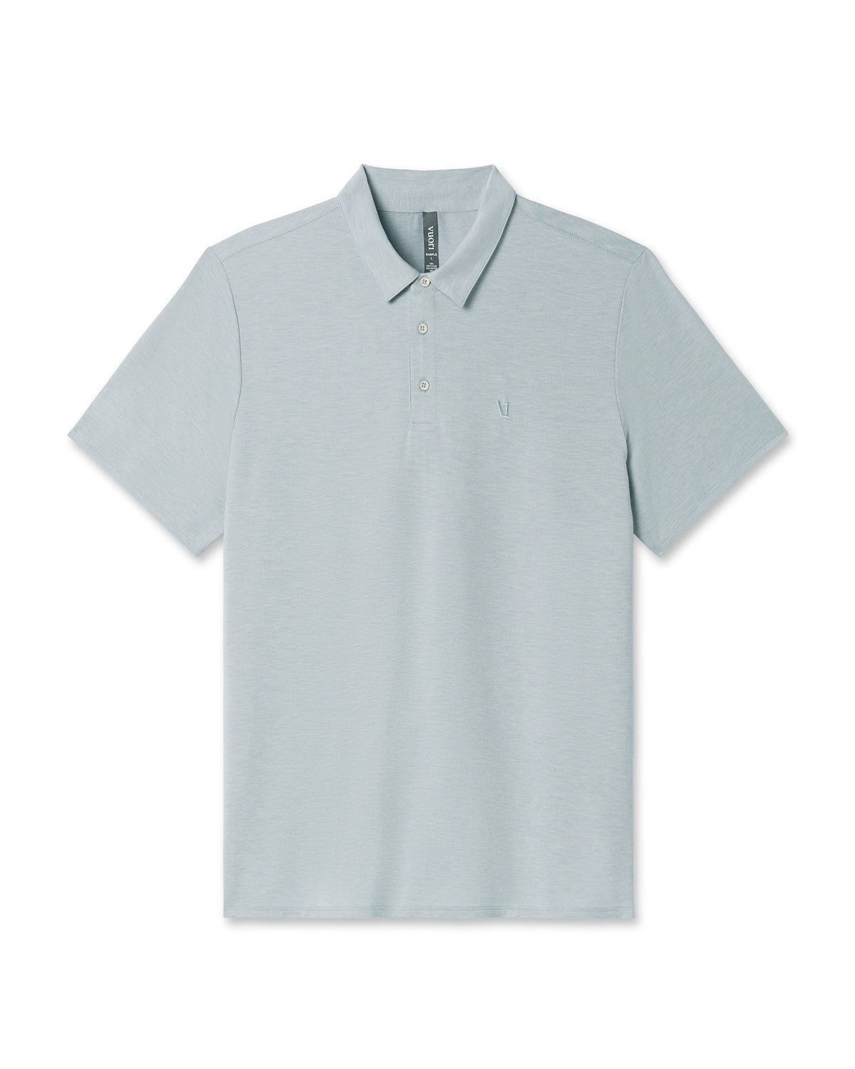 Knit Twill Polo | Chalk Blue Heather