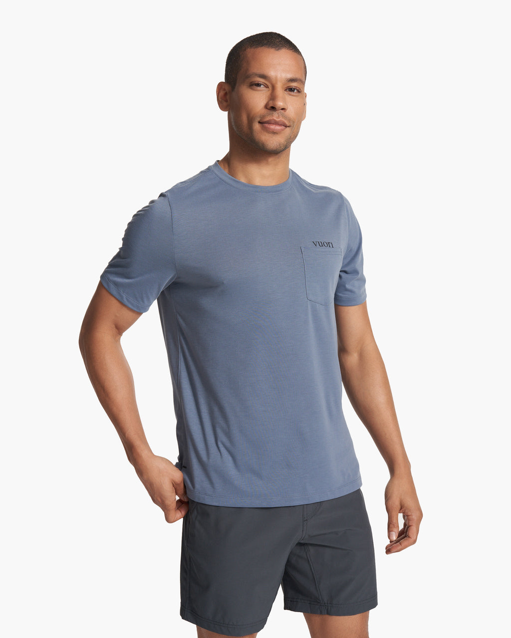 Current Pocket Tee | Azure