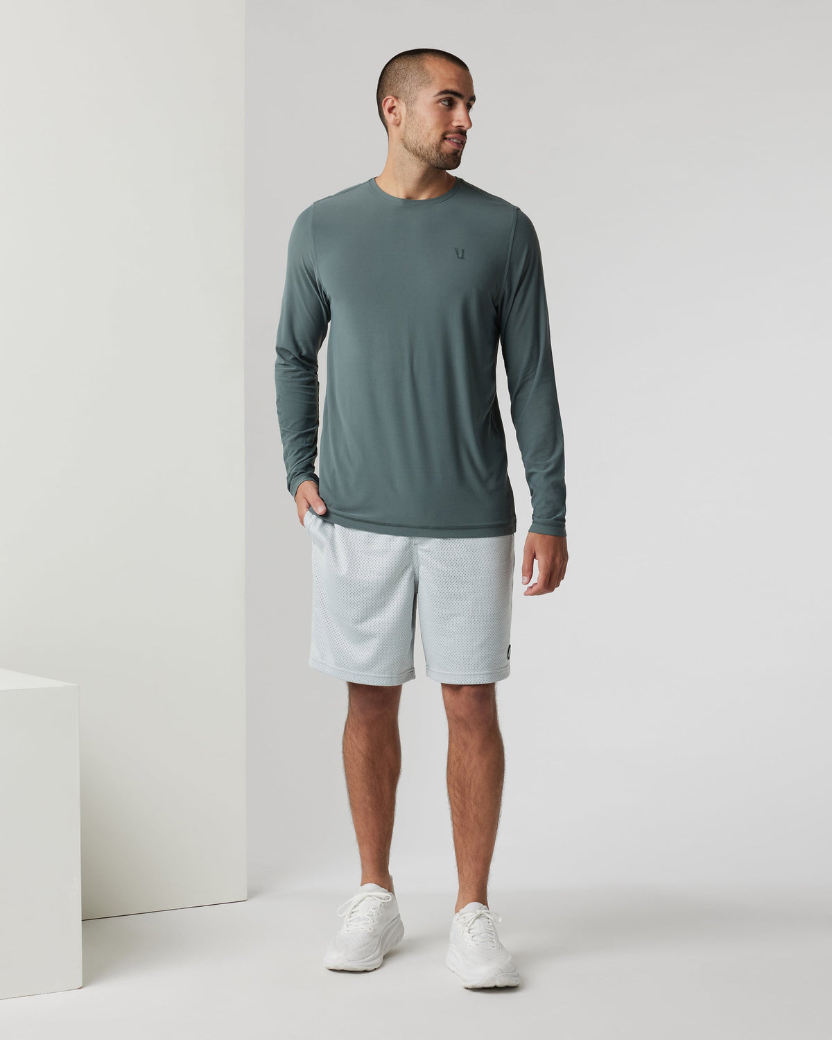 Long Sleeve Strato Graphic Tee | Smoked Beryl