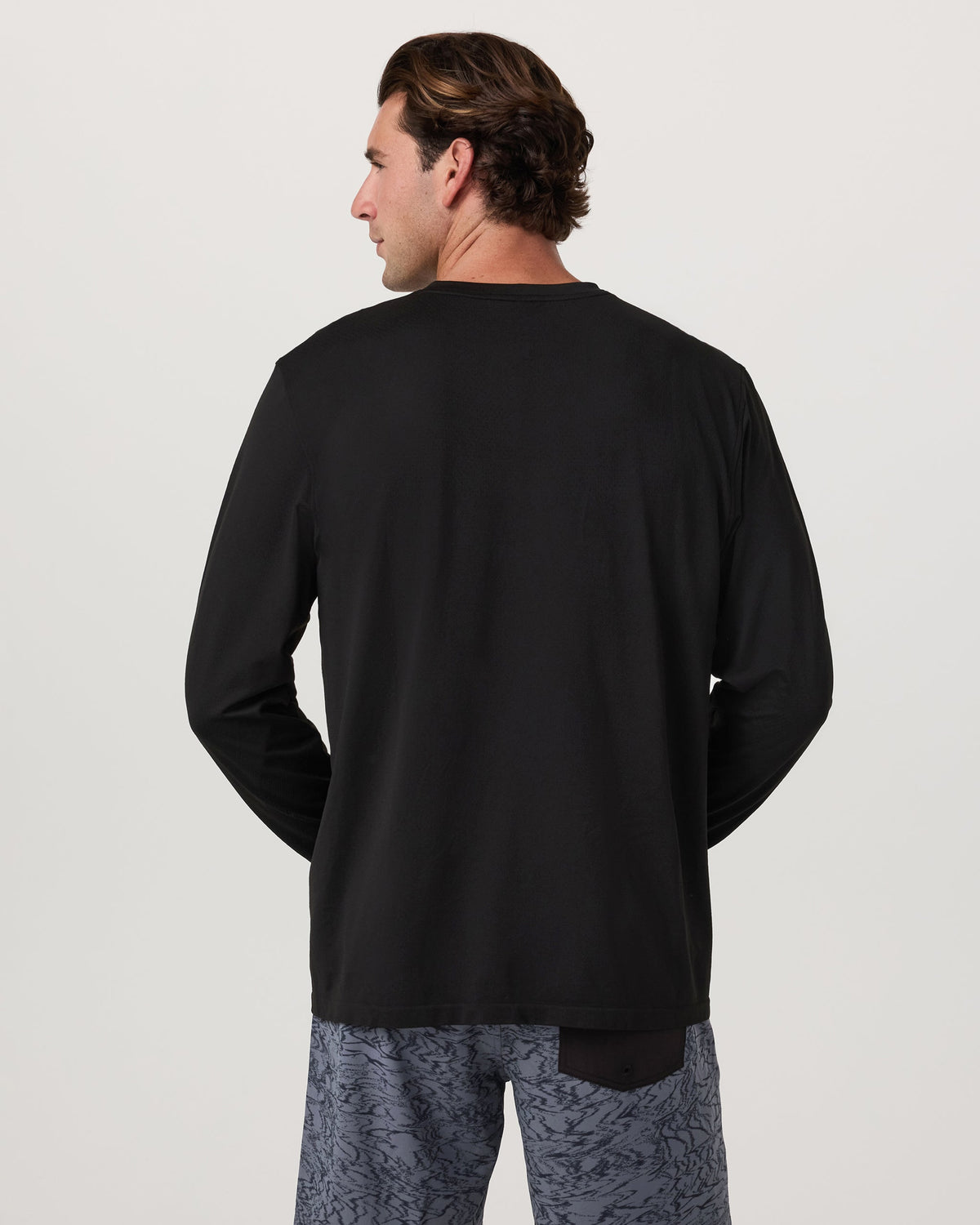 Long Sleeve Clearview Seamless Tee | Black