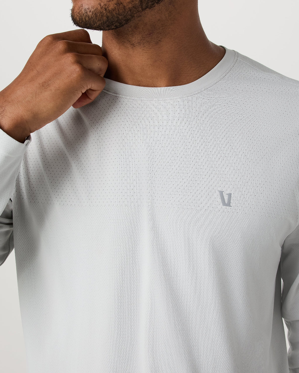Long Sleeve Clearview Seamless Tee | Frost Grey
