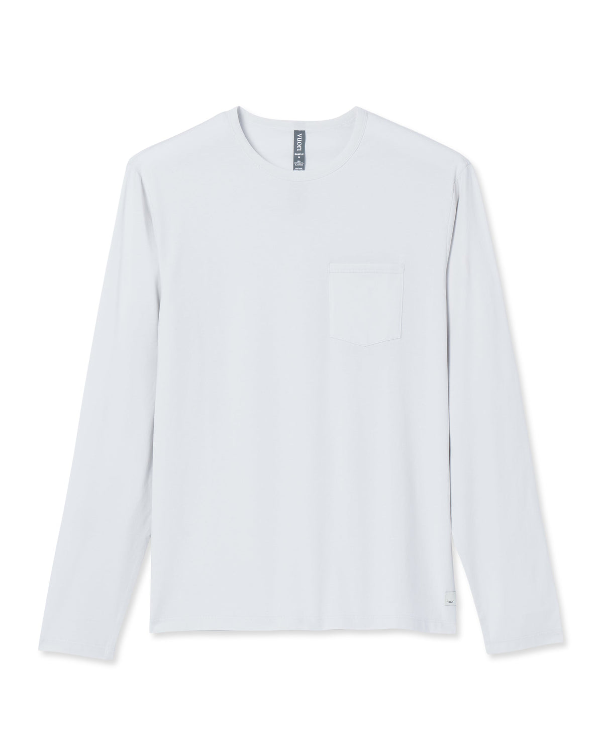 Long Sleeve Mens Feather Tee | Frost Grey