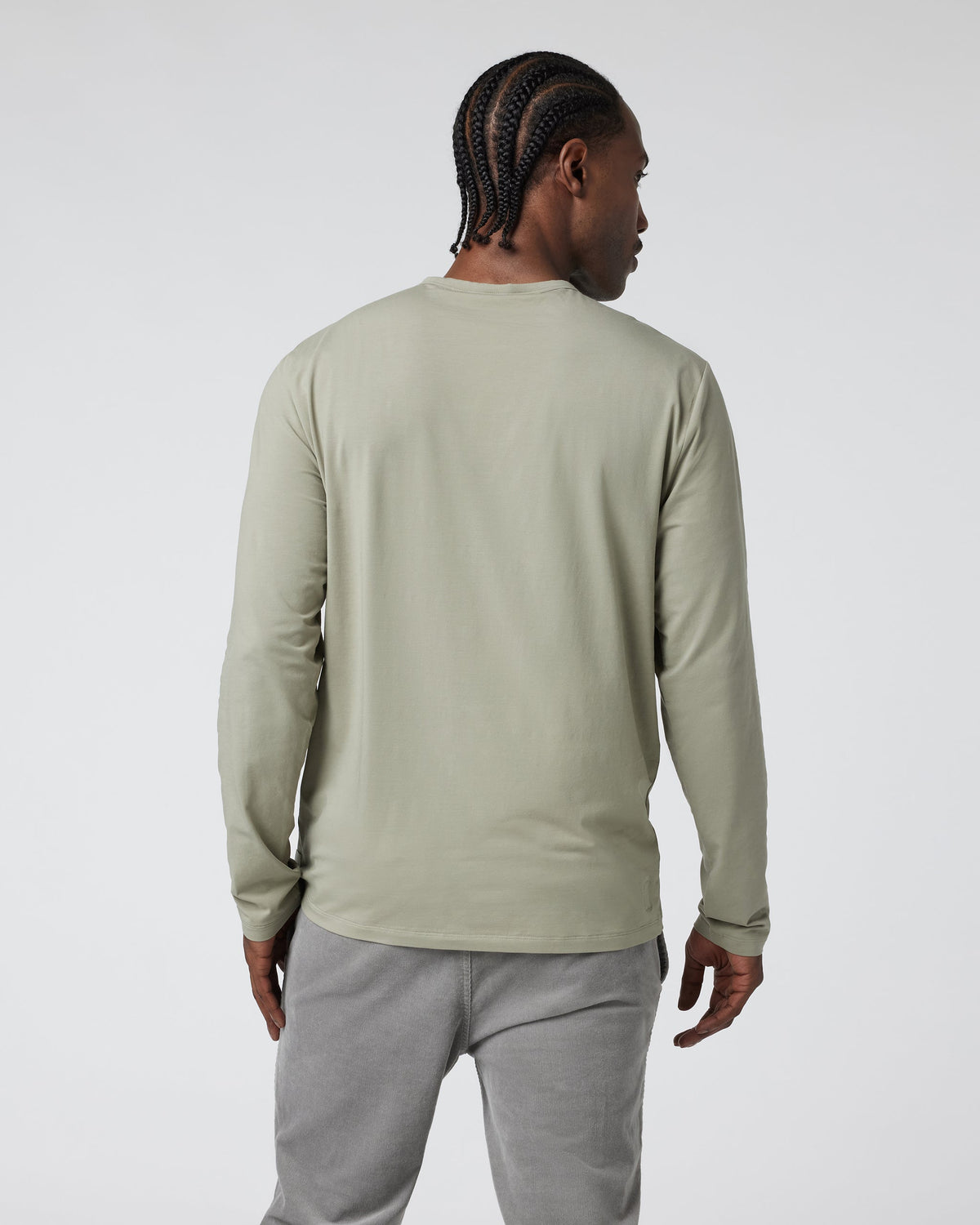 Long Sleeve Mens Feather Tee | Metal
