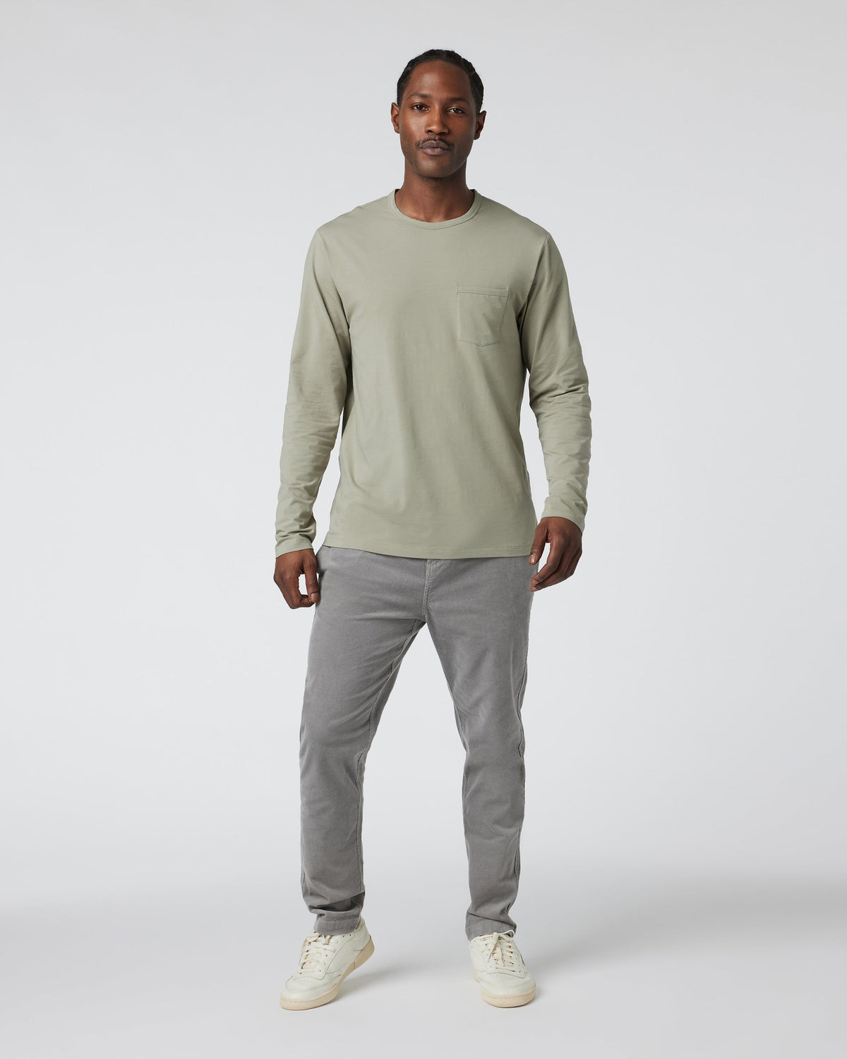 Long Sleeve Mens Feather Tee | Metal