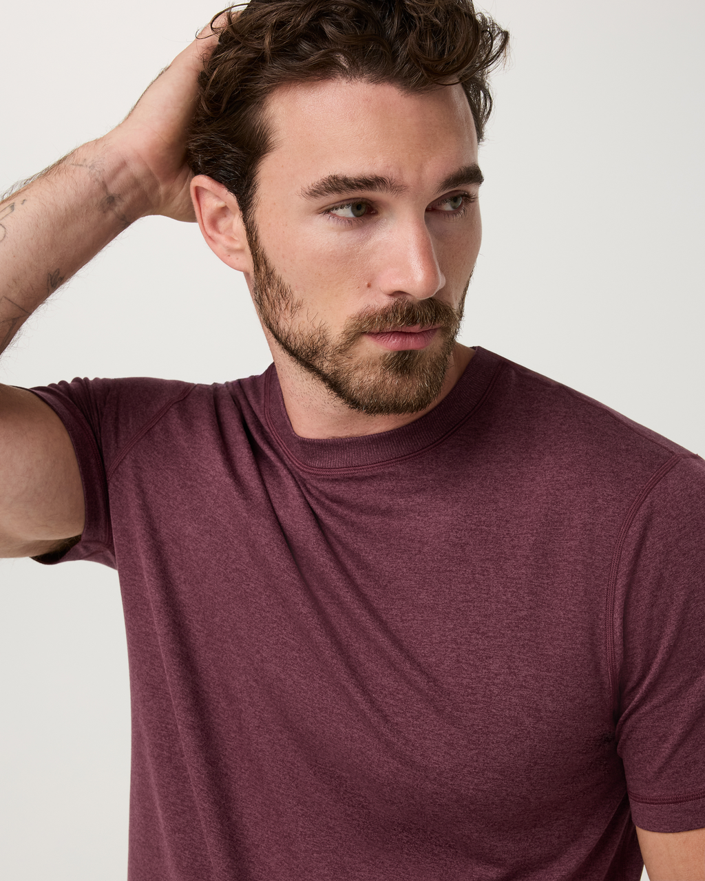 Short Sleeve Ponto Performance Tee | Fig Heather
