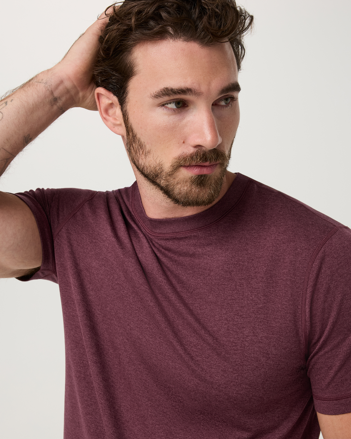 Short Sleeve Ponto Performance Tee | Fig Heather