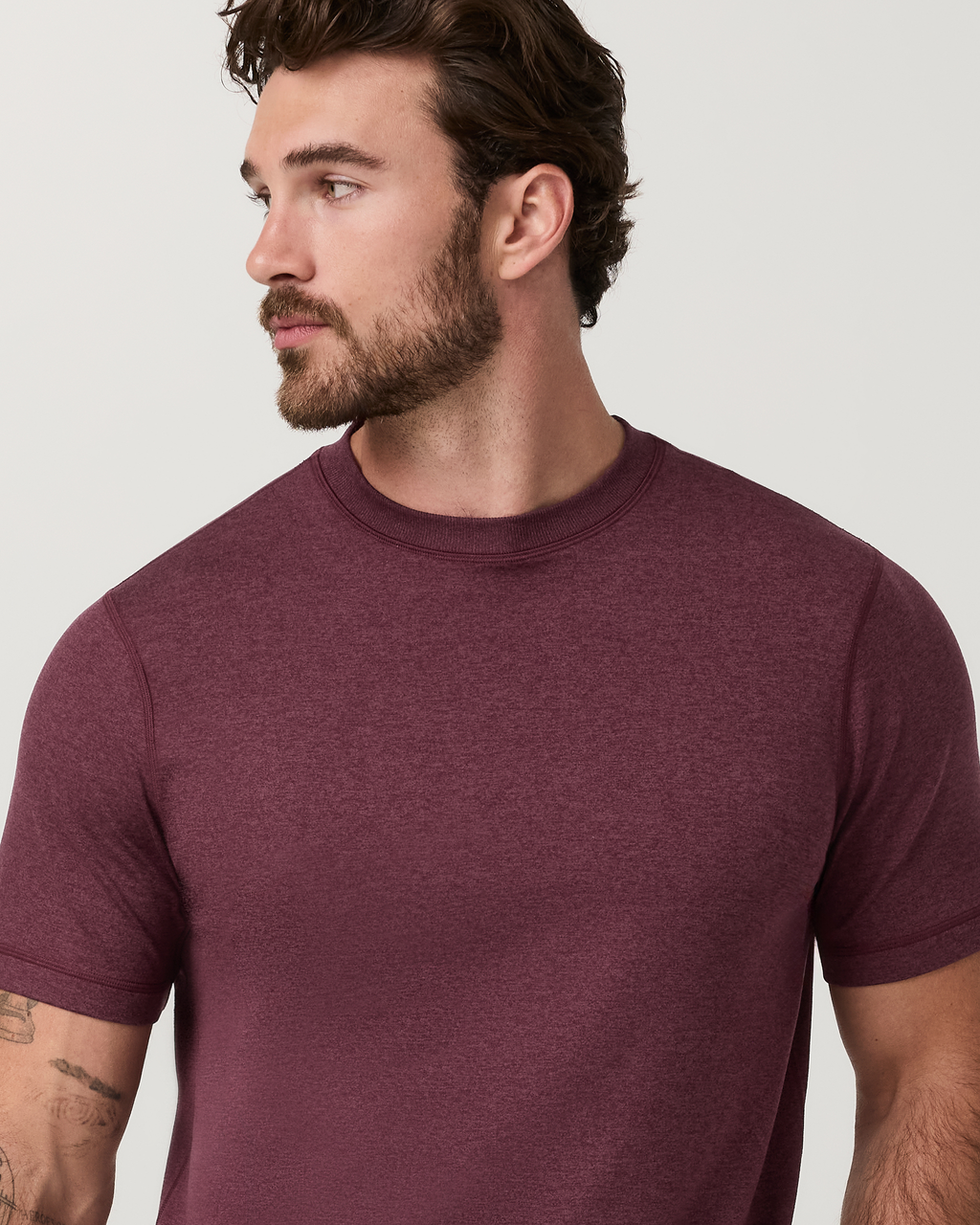 Short Sleeve Ponto Performance Tee | Fig Heather
