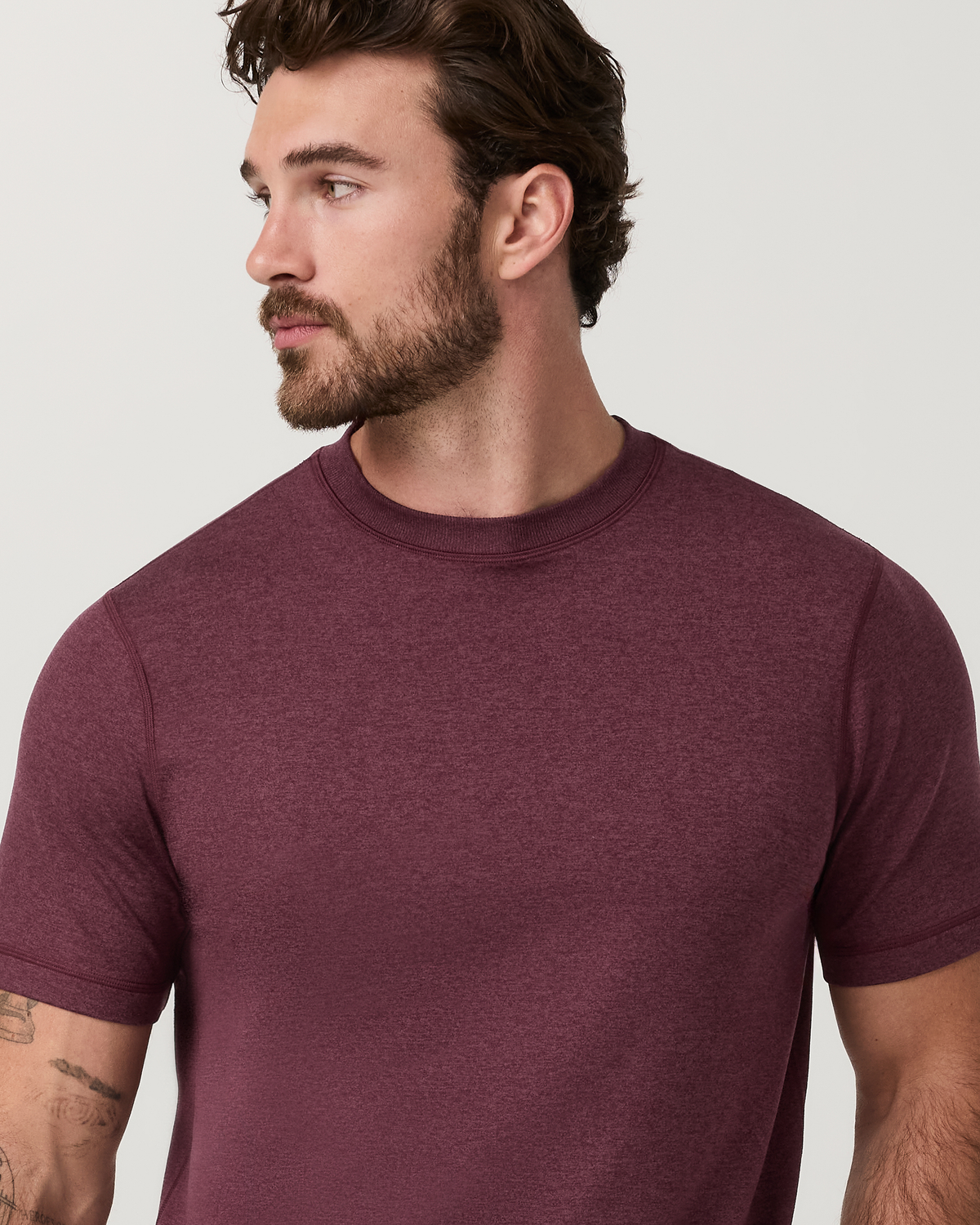 Short Sleeve Ponto Performance Tee | Fig Heather