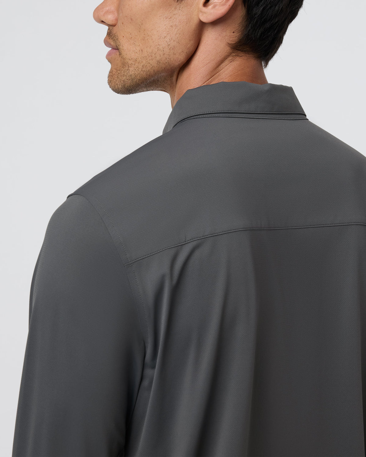 Long Sleeve TravelLite Button Down | Dark Pewter