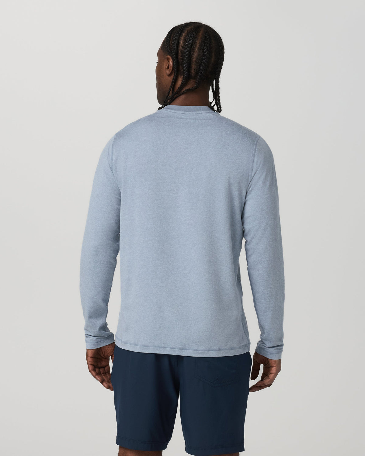 Long Sleeve Ponto Performance Tee | Blue Dusk Heather