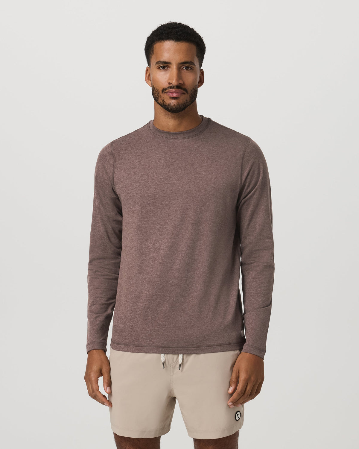 Long Sleeve Ponto Performance Tee | Elm Heather