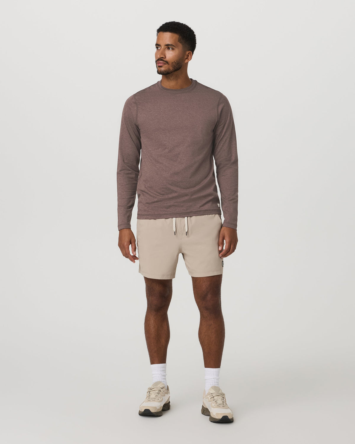 Long Sleeve Ponto Performance Tee | Elm Heather