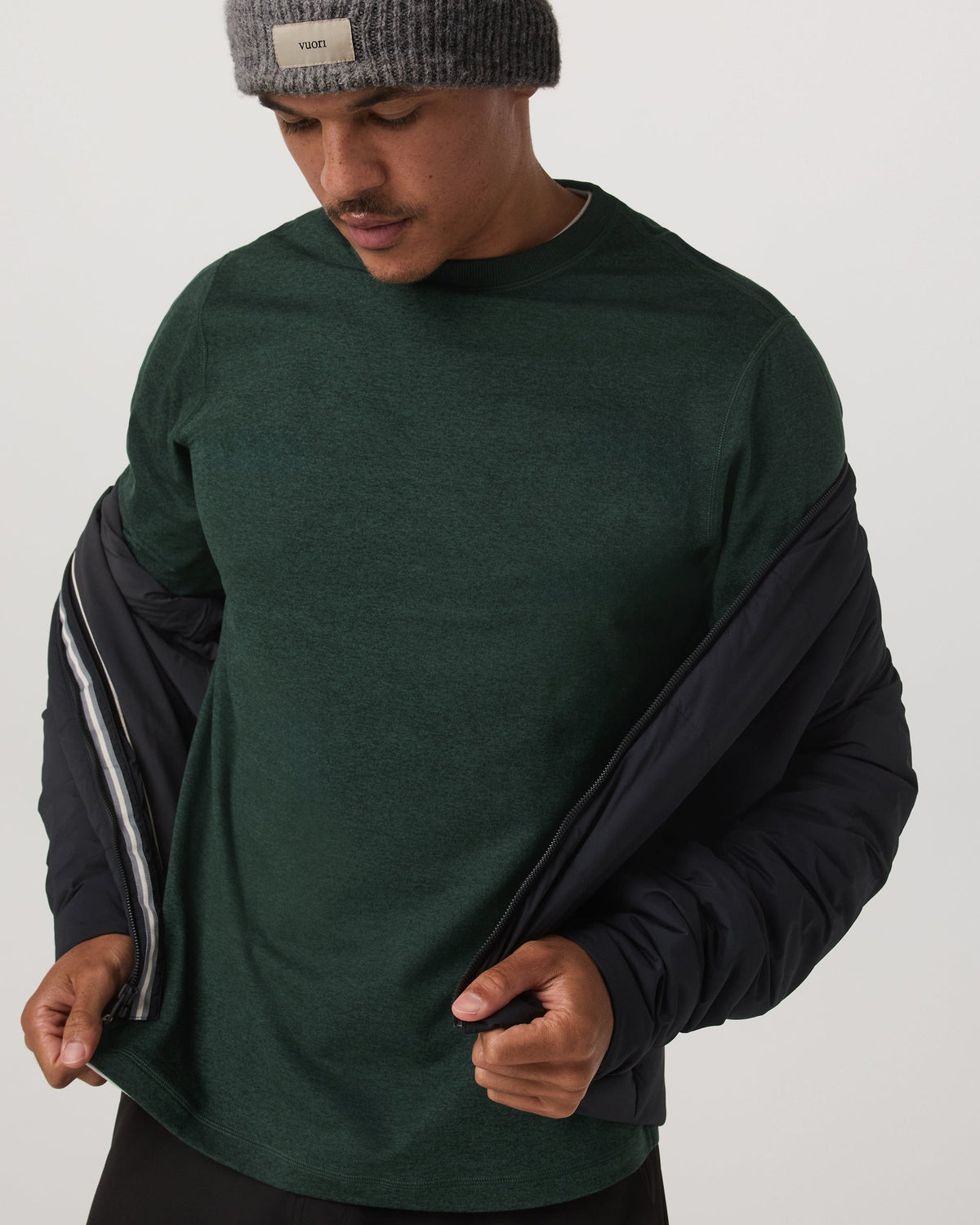 Long Sleeve Ponto Performance Tee | Evergreen Heather