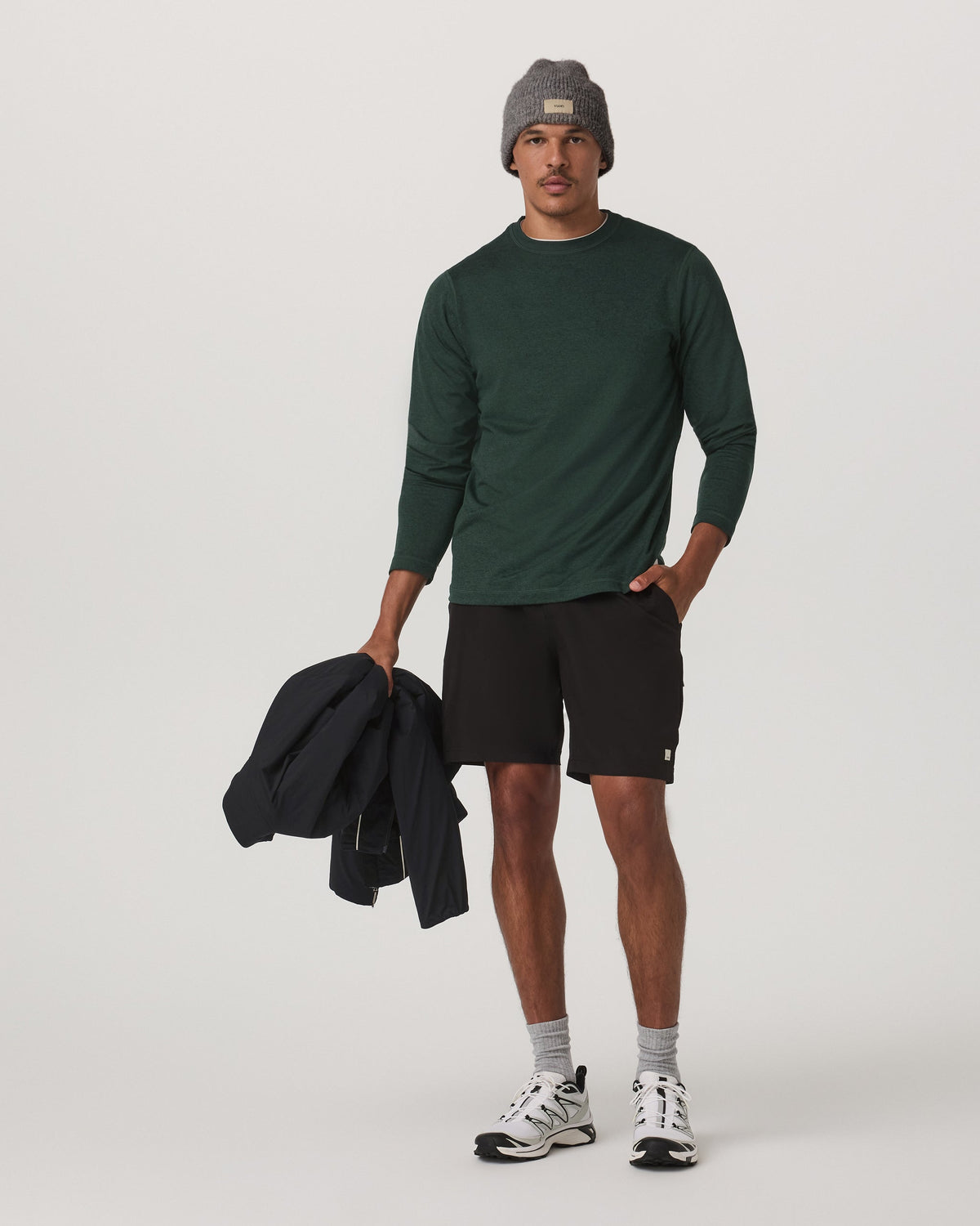 Long Sleeve Ponto Performance Tee | Evergreen Heather