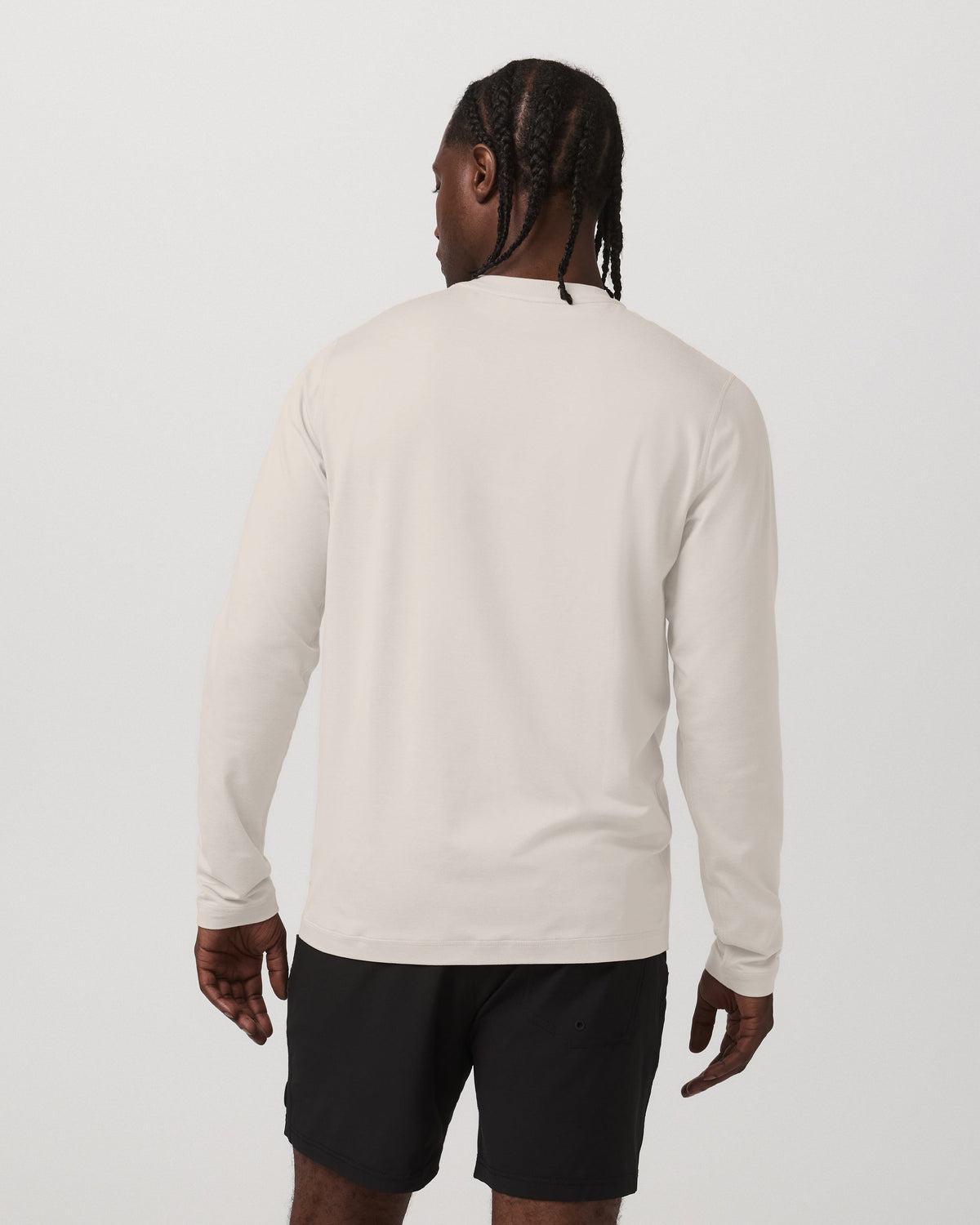 Long Sleeve Ponto Performance Tee | Oatmeal Heather