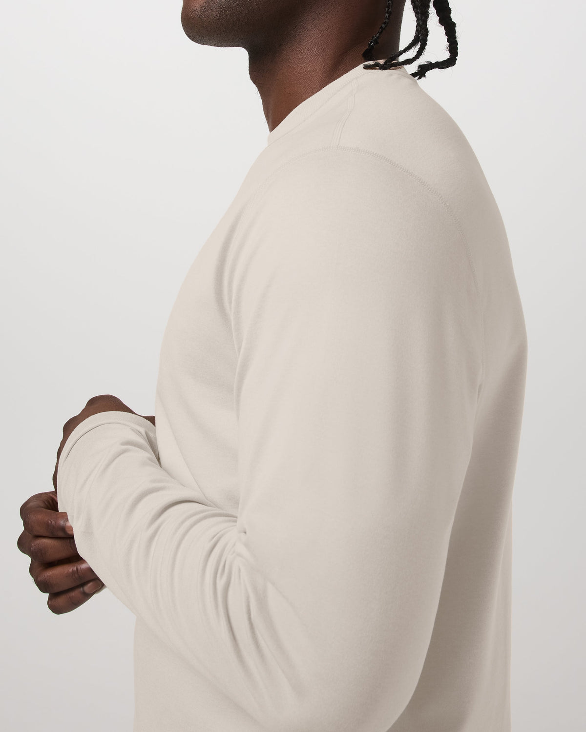 Long Sleeve Ponto Performance Tee | Oatmeal Heather