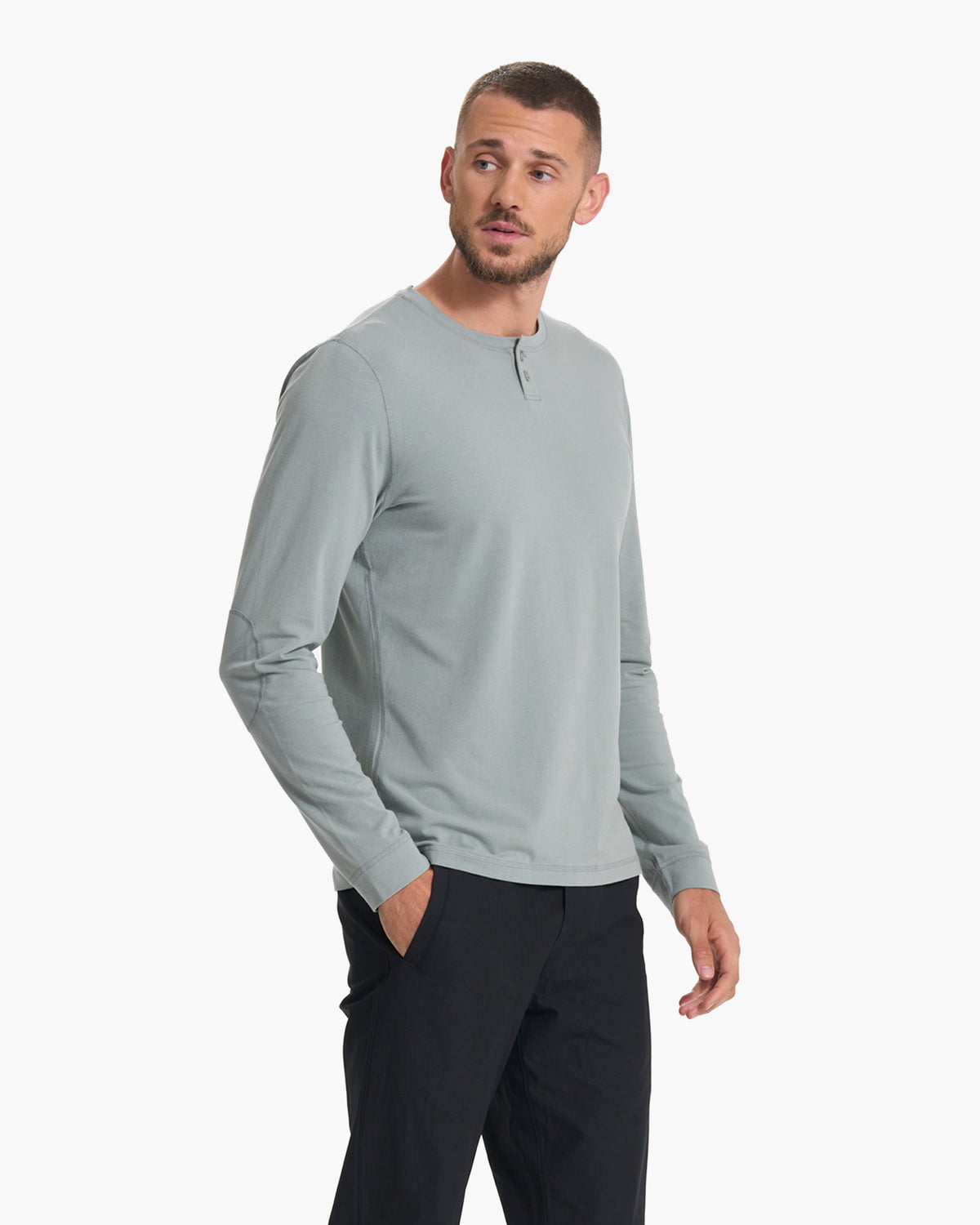 Long Sleeve Ever Henley | Stormy