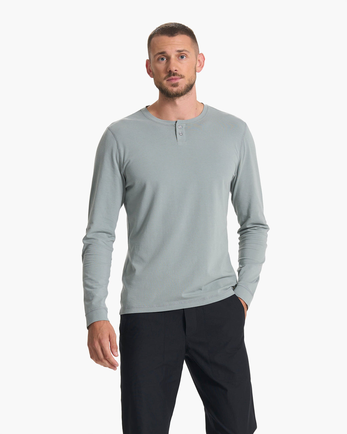 Long Sleeve Ever Henley | Stormy