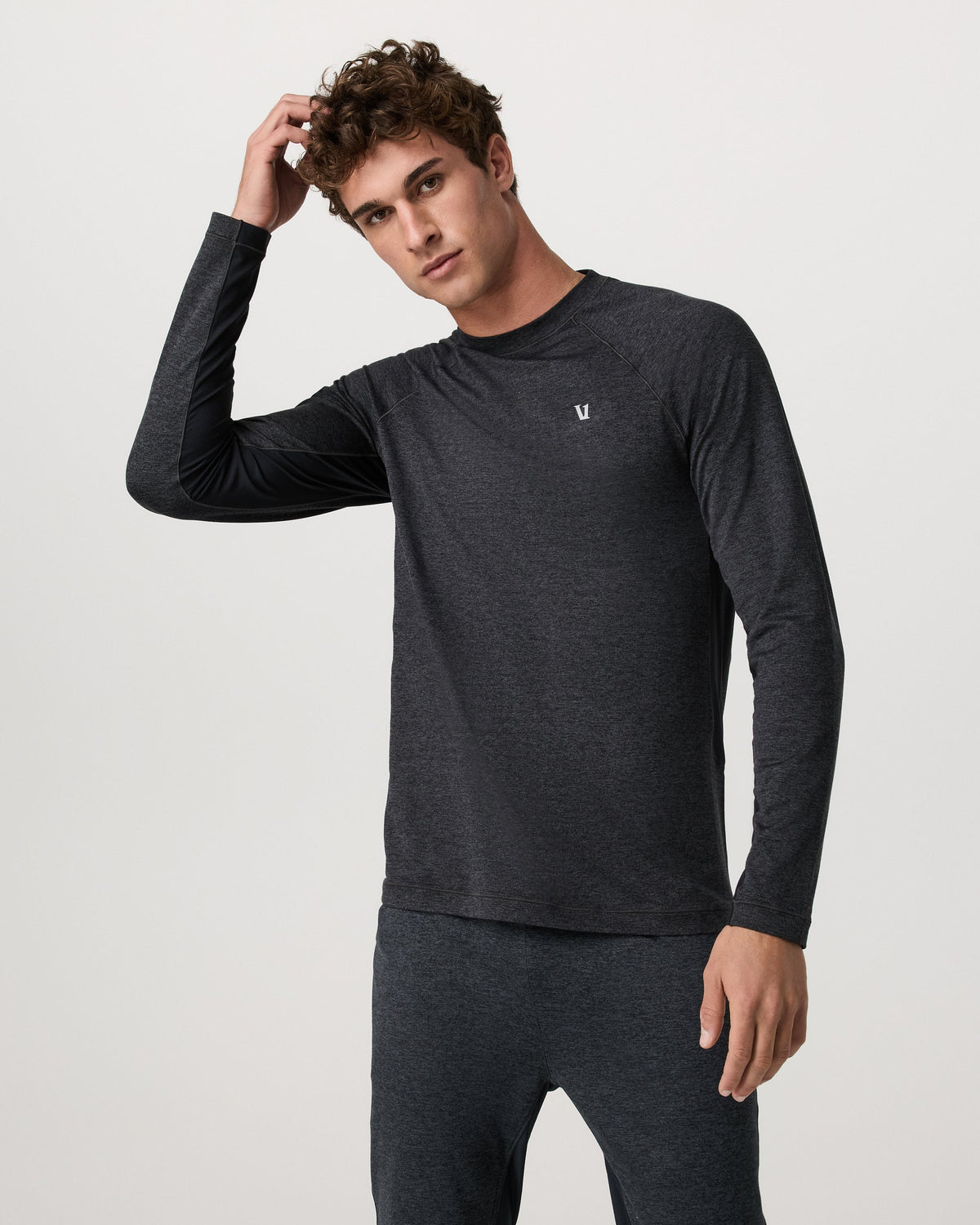 Long Sleeve Ponto Hybrid Baselayer | Charcoal Heather