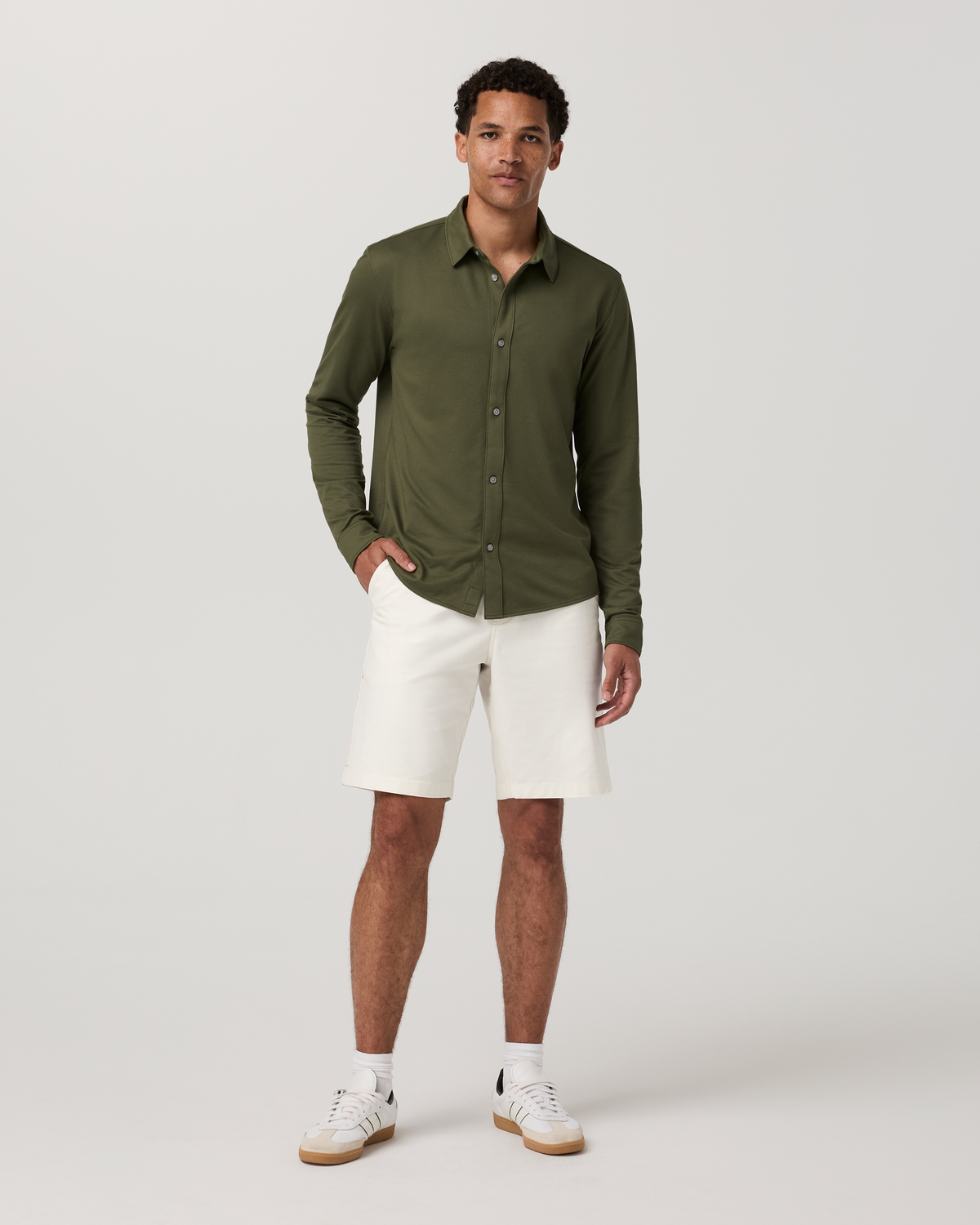 Long Sleeve Knit Oxford Button Down - Classic Fit | Herb