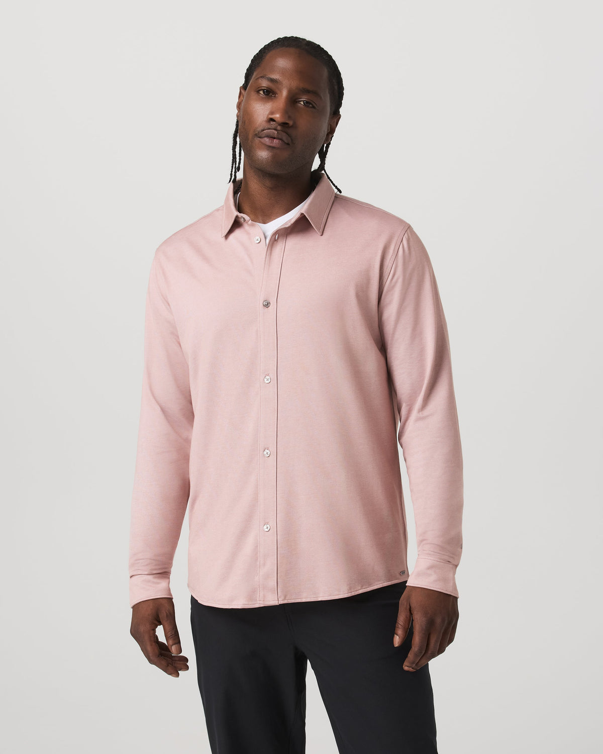 Long Sleeve Knit Oxford Button Down - Classic Fit | Mauve