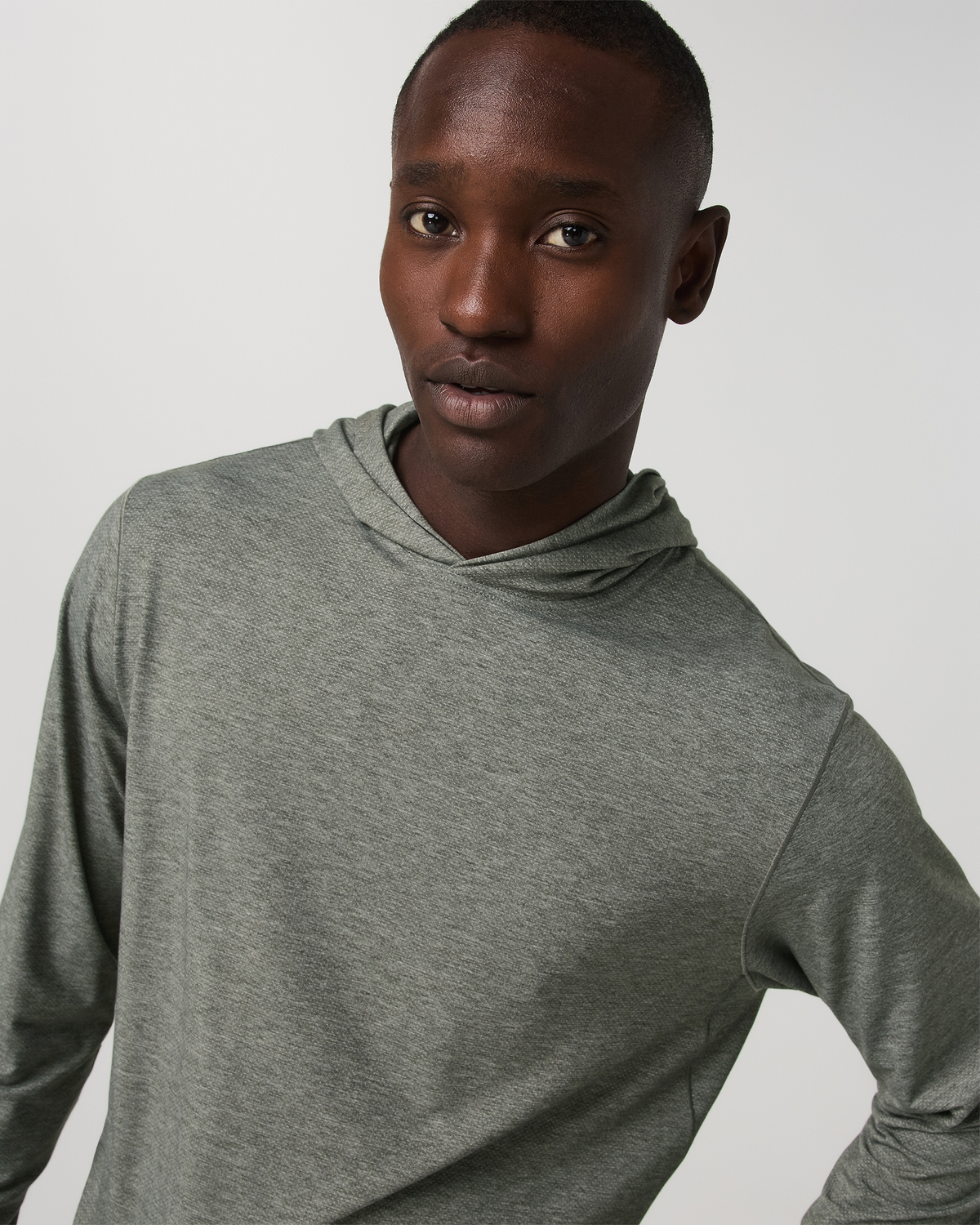 Long Sleeve Everyday Fitness Hoodie | River Rock Heather