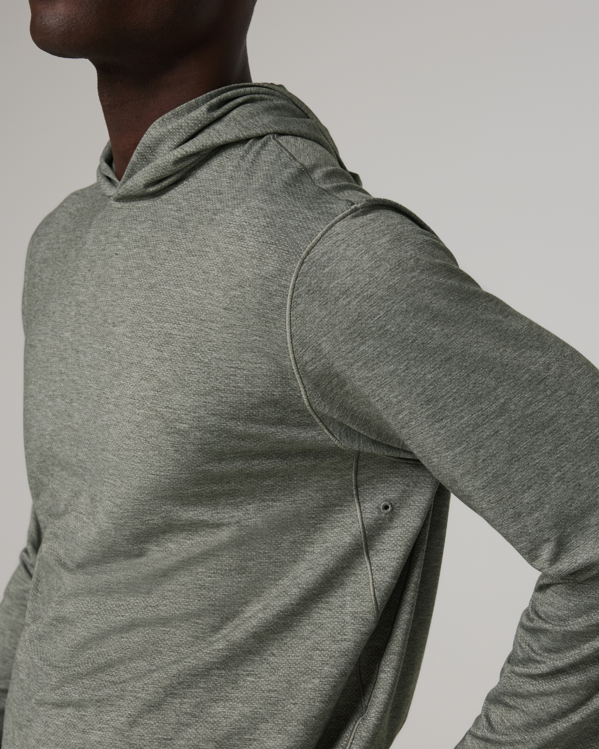Long Sleeve Everyday Fitness Hoodie | River Rock Heather