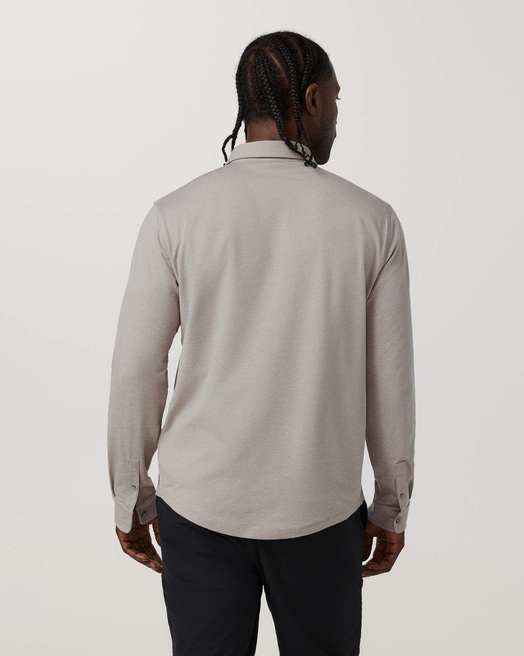 Long Sleeve Ponto Button Down | Dark Salt Heather