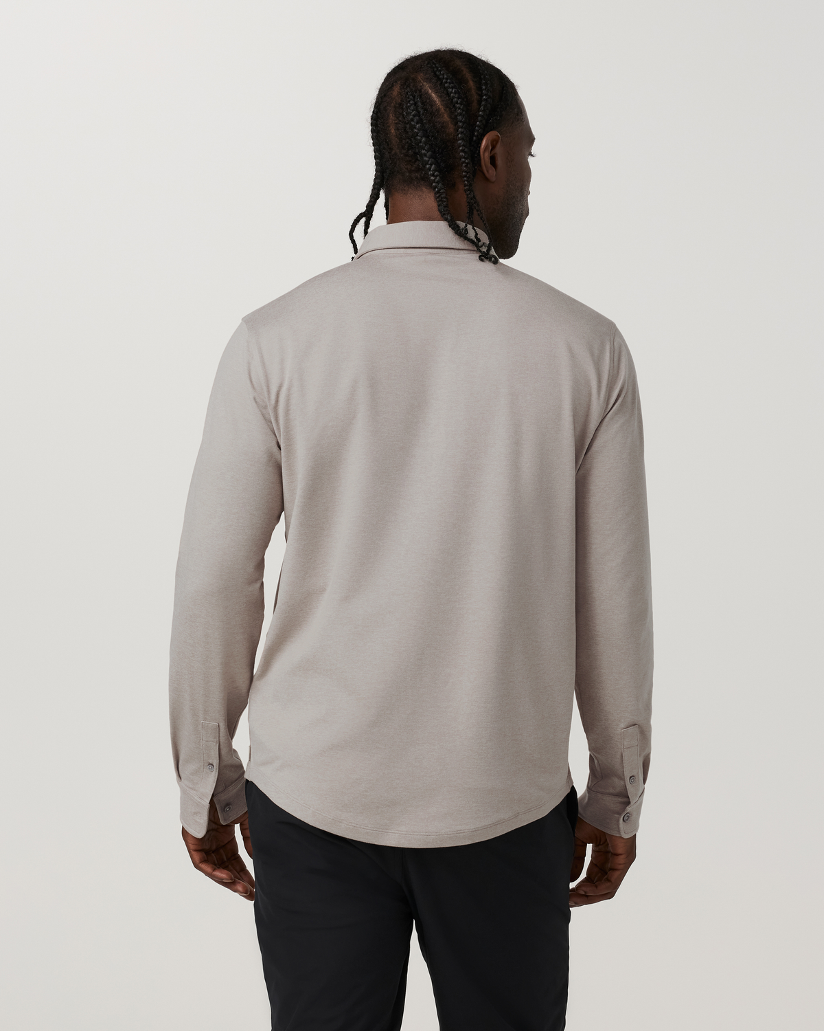 Long Sleeve Ponto Button Down | Dark Salt Heather