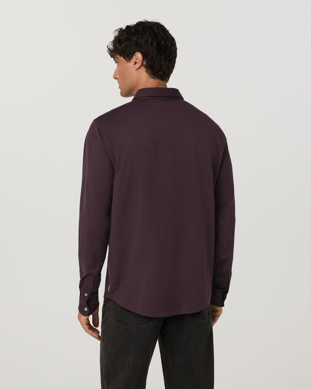 Long Sleeve Ponto Button Down Shirt | Raisin Heather