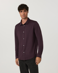 Long Sleeve Ponto Button Down Shirt | Raisin Heather