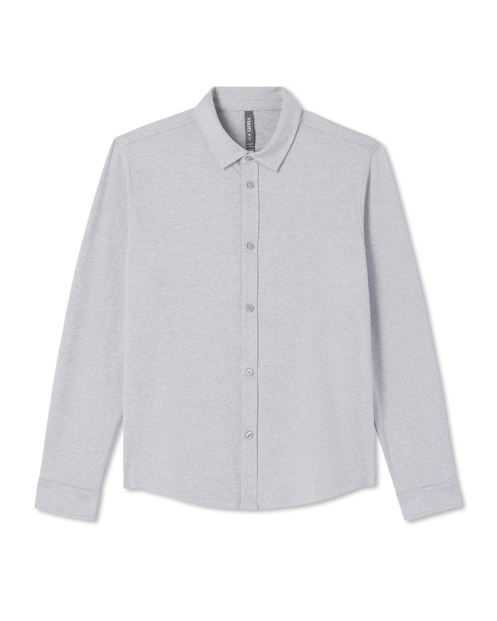 Long Sleeve Ponto Button Down Shirt | Light Heather Grey