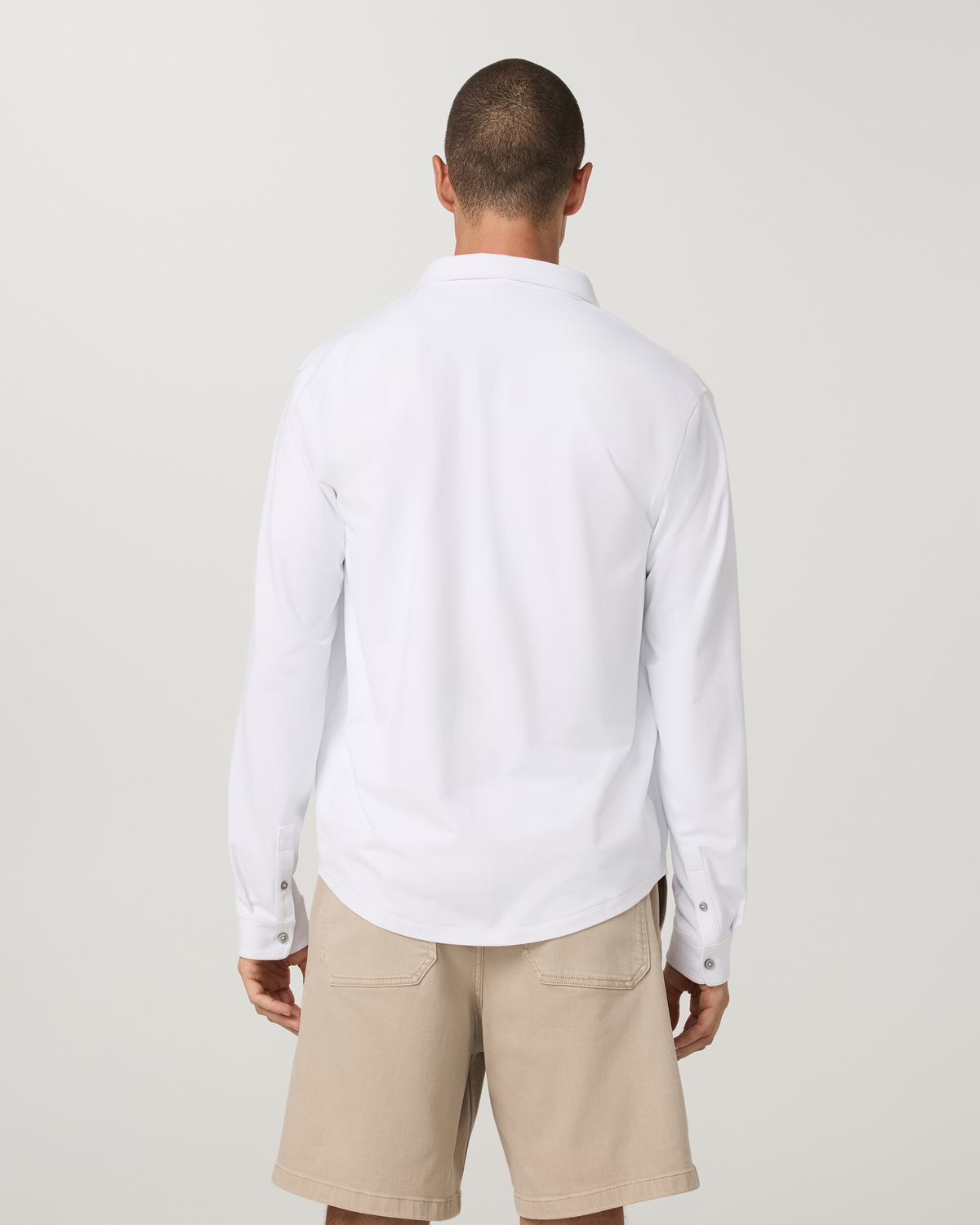 Long Sleeve Ponto Button Down Shirt | White