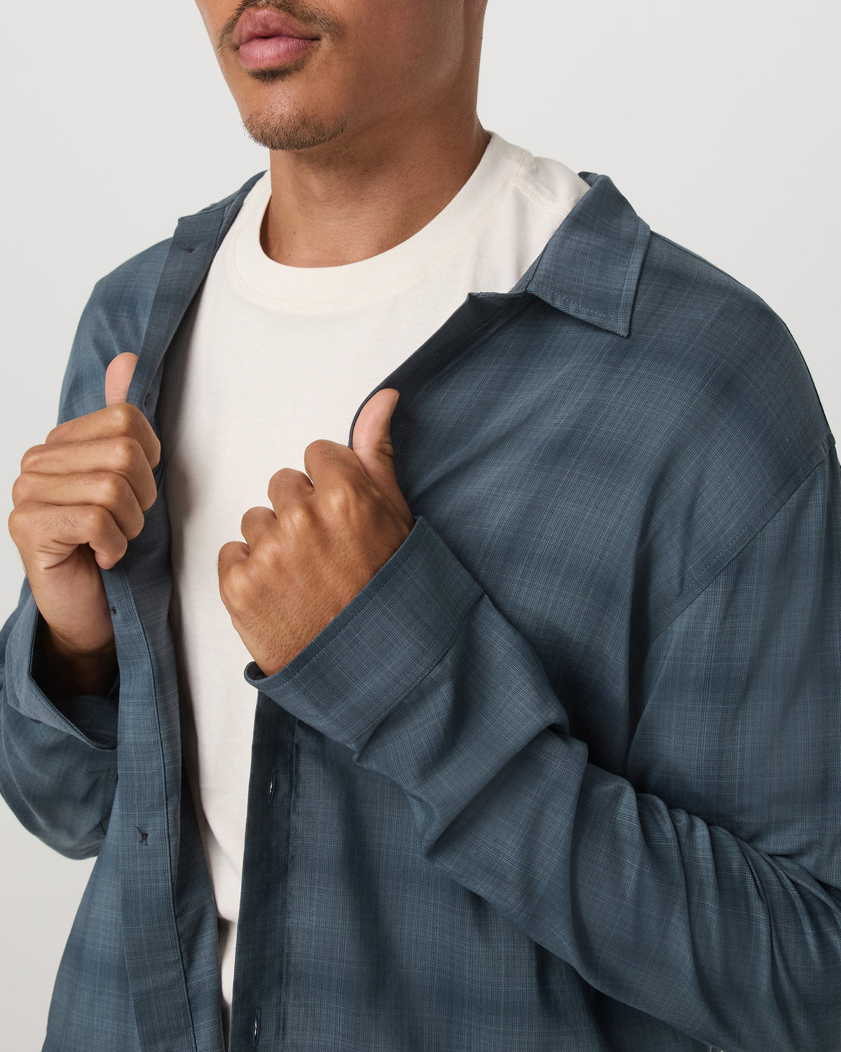 Long Sleeve Plaid Button Down Shirt | Abyss