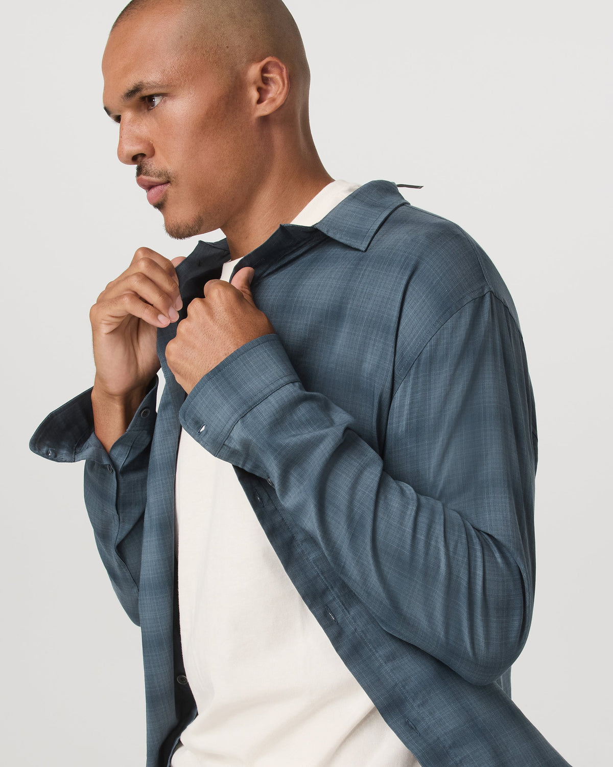 Long Sleeve Plaid Button Down Shirt | Abyss