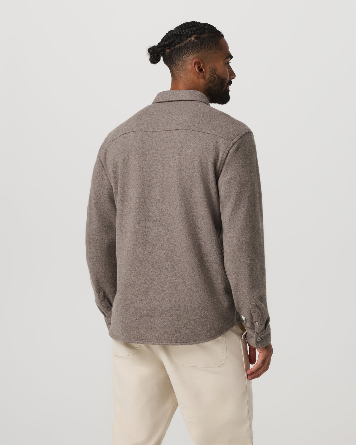Long Sleeve Altitude Wool Button Down - Relaxed Fit | Phantom Grey