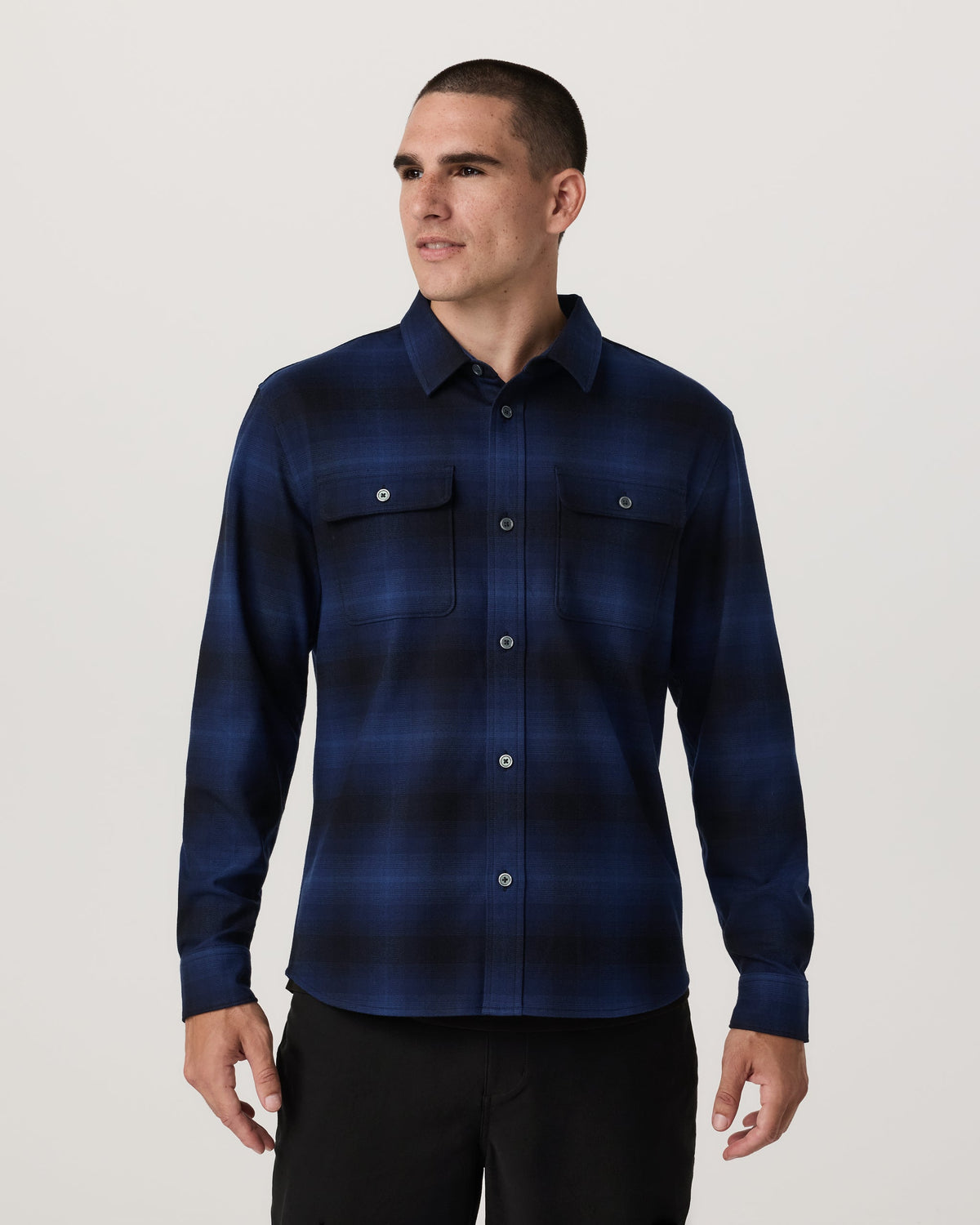 Long Sleeve Flannel Button Down Shirt | Blue Coast