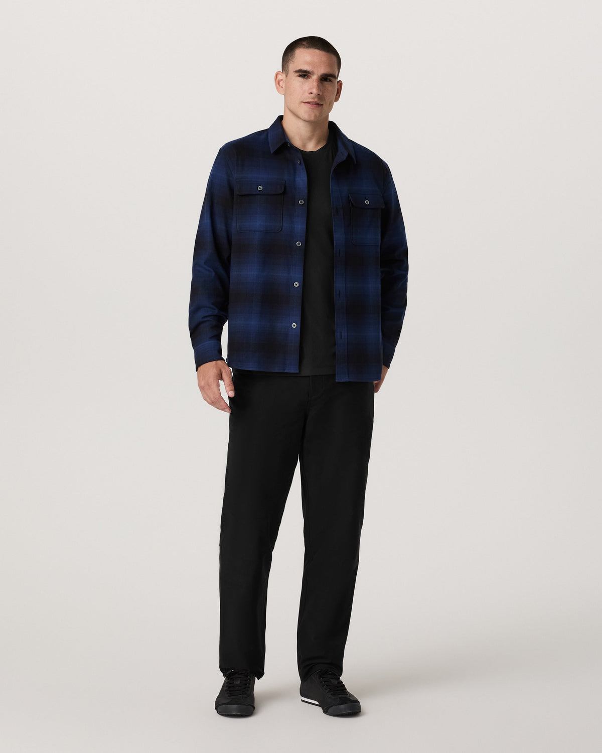 Long Sleeve Flannel Button Down Shirt | Blue Coast