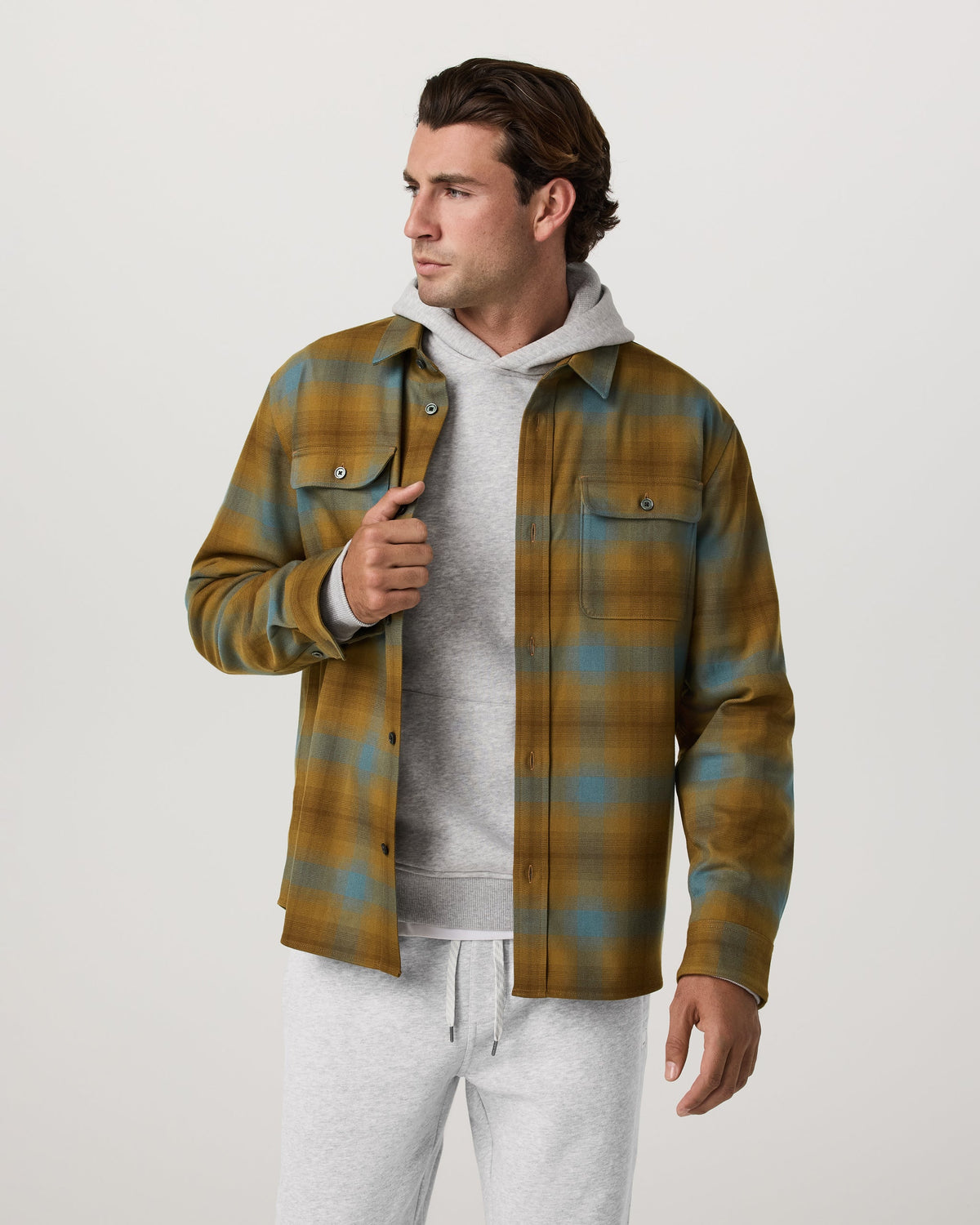 Long Sleeve Flannel Button Down Shirt | Bluegrass