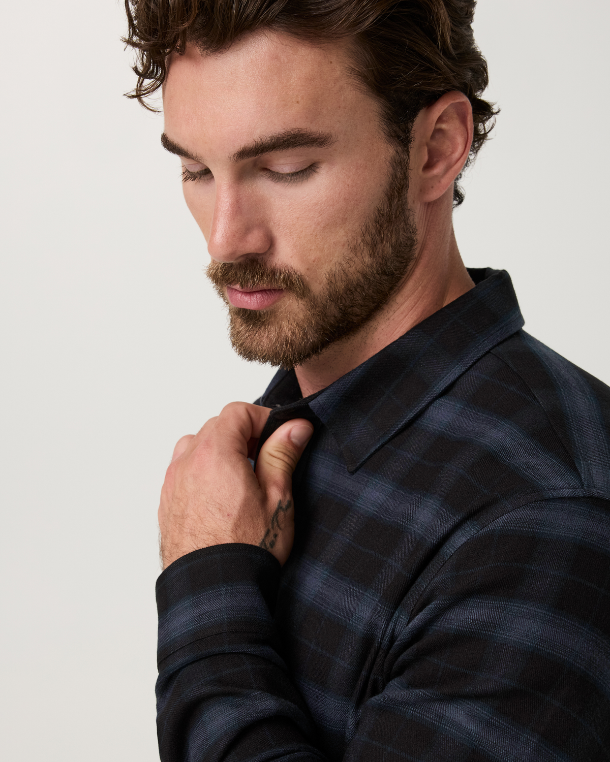 Long Sleeve Midweight Flannel Shirt | Black