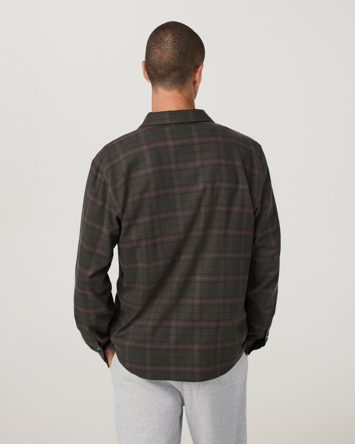 Long Sleeve Midweight Flannel Shirt | Hunter Green