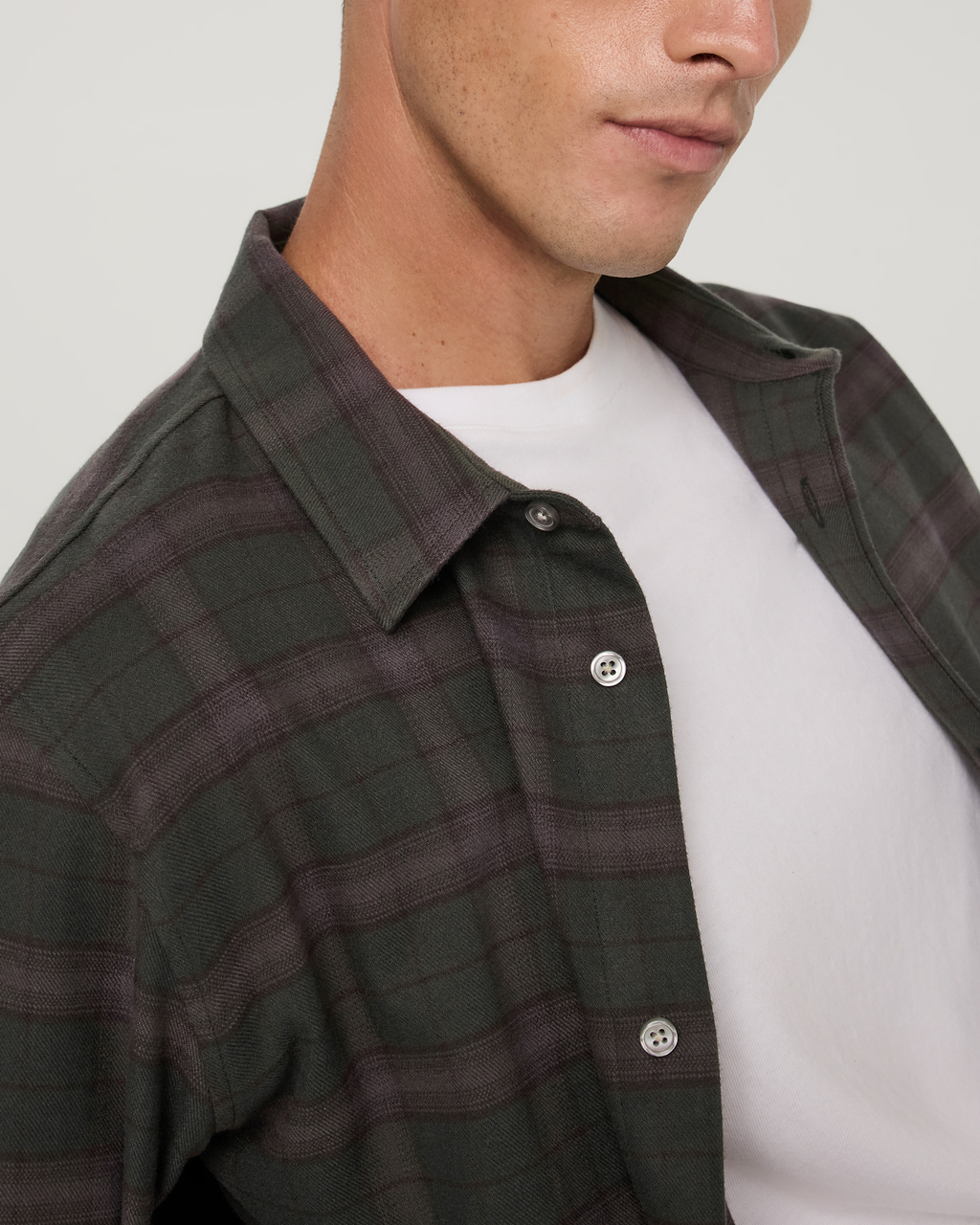 Long Sleeve Midweight Flannel Shirt | Hunter Green
