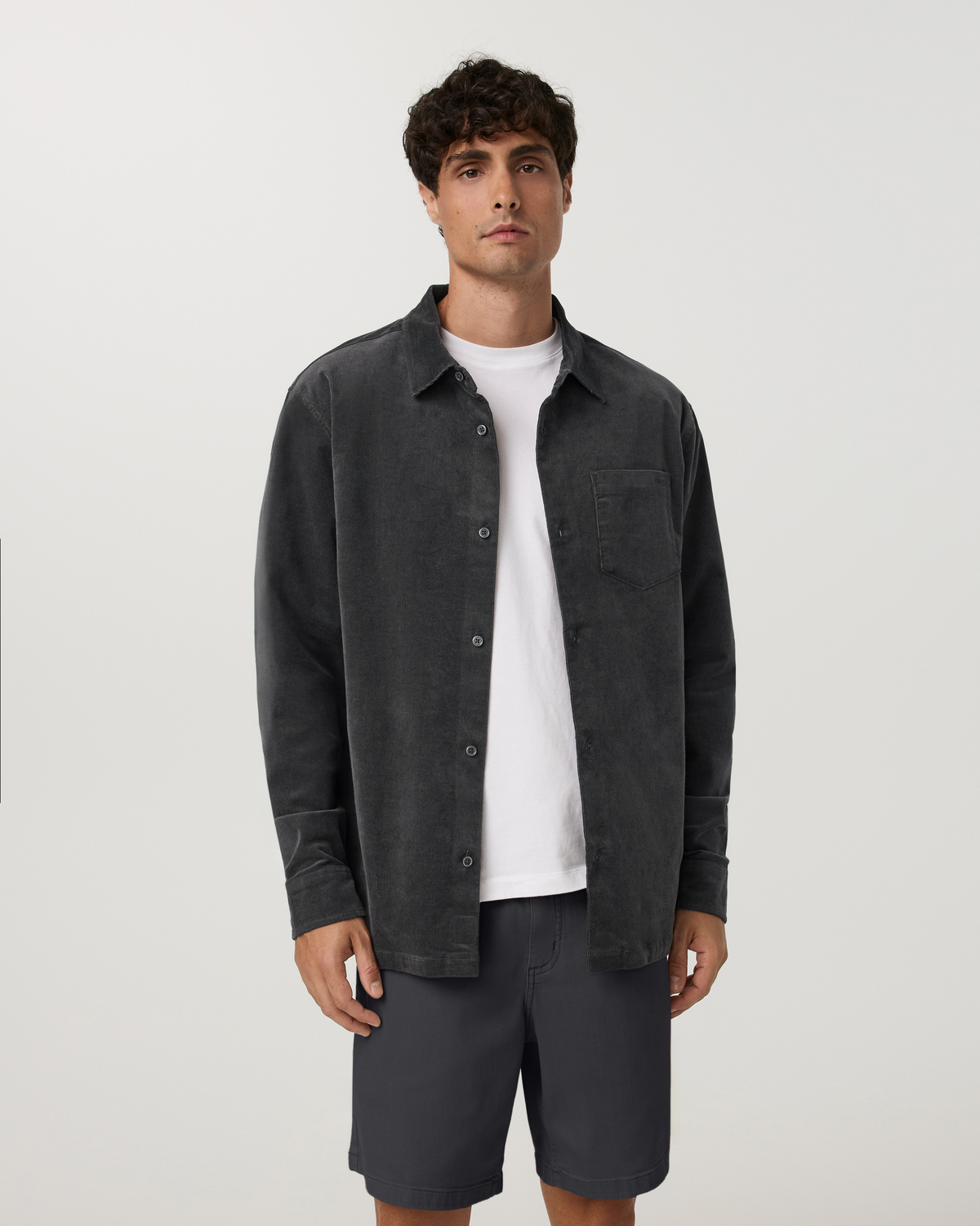 Long Sleeve Optimist Button Down | Charcoal