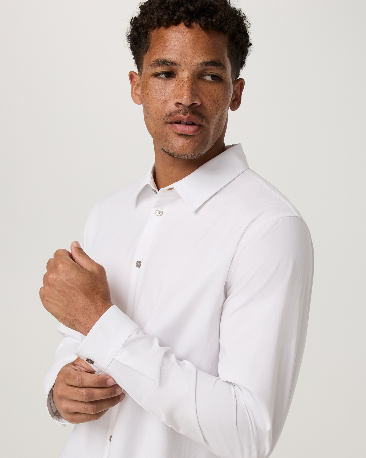 Long Sleeve Manhattan Button Down Shirt | White