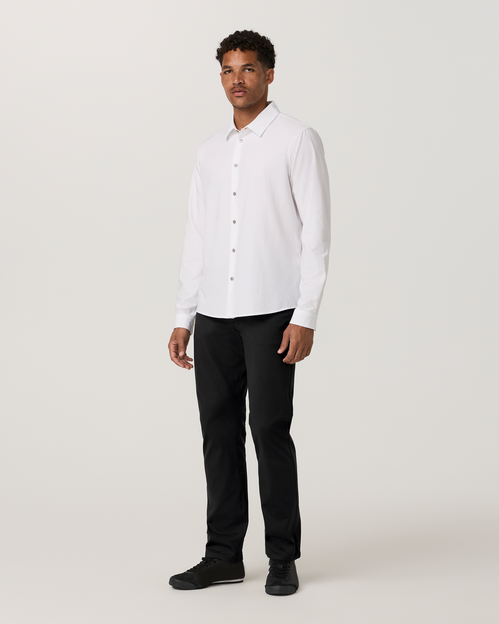 Long Sleeve Manhattan Button Down Shirt | White