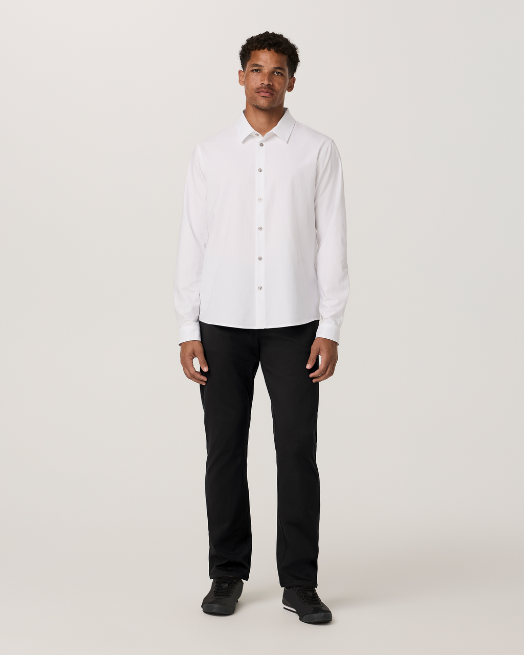 Long Sleeve Manhattan Button Down Shirt | White